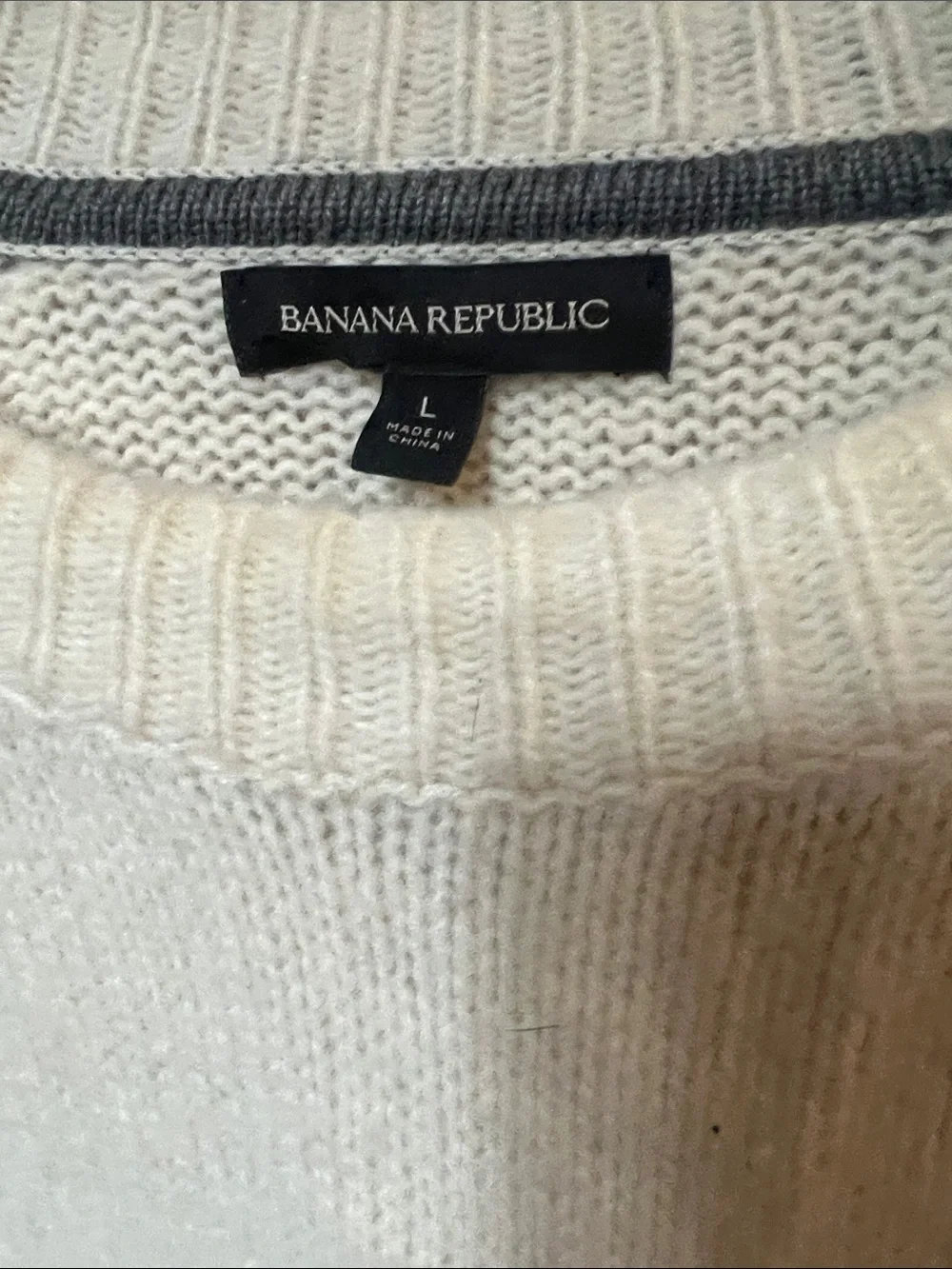 Banana Republic Men’s Ivory Crewneck Sweater